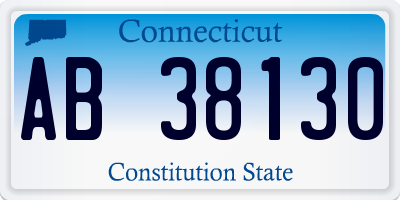 CT license plate AB38130