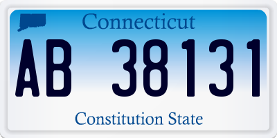 CT license plate AB38131