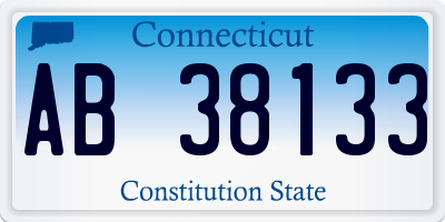 CT license plate AB38133