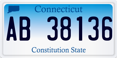 CT license plate AB38136