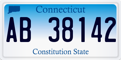 CT license plate AB38142