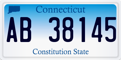 CT license plate AB38145