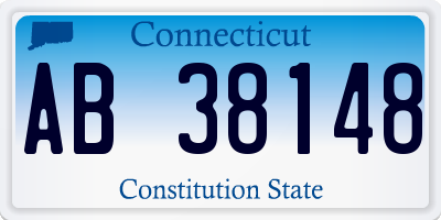 CT license plate AB38148