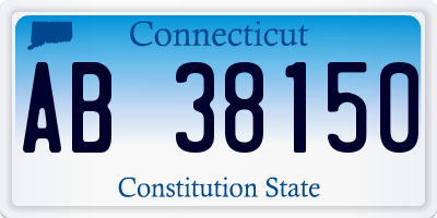 CT license plate AB38150