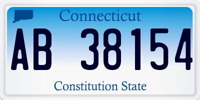 CT license plate AB38154