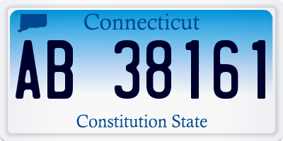 CT license plate AB38161