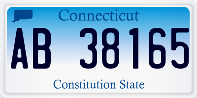 CT license plate AB38165