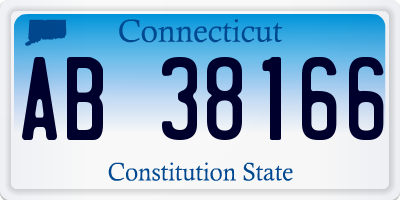 CT license plate AB38166