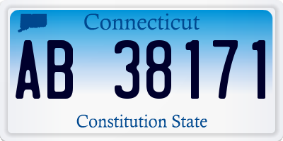 CT license plate AB38171