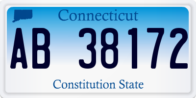 CT license plate AB38172