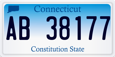 CT license plate AB38177