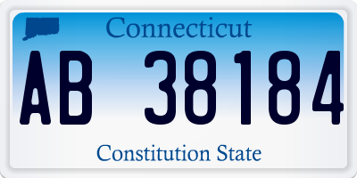 CT license plate AB38184