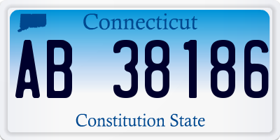 CT license plate AB38186