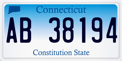 CT license plate AB38194