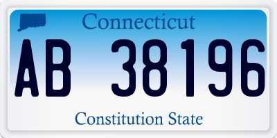 CT license plate AB38196