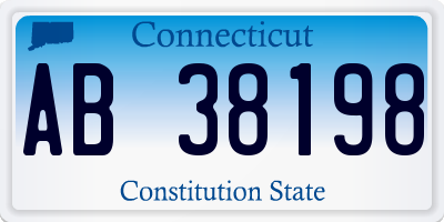 CT license plate AB38198