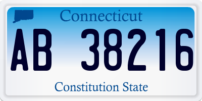 CT license plate AB38216