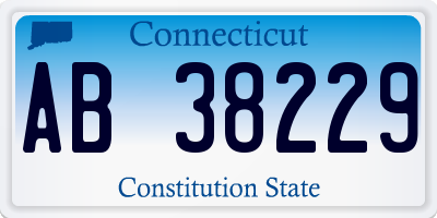 CT license plate AB38229