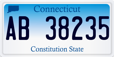 CT license plate AB38235