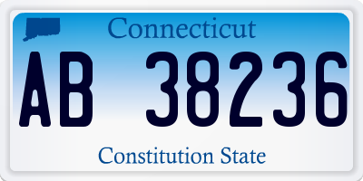 CT license plate AB38236