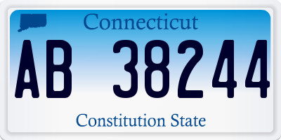 CT license plate AB38244