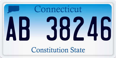 CT license plate AB38246