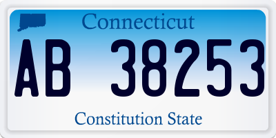CT license plate AB38253