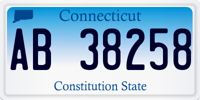 CT license plate AB38258