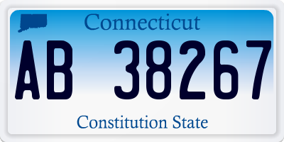 CT license plate AB38267