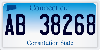 CT license plate AB38268