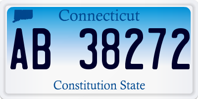 CT license plate AB38272