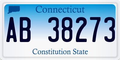 CT license plate AB38273