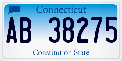 CT license plate AB38275