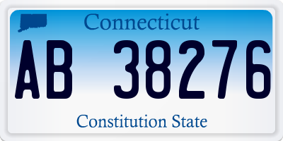 CT license plate AB38276
