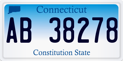 CT license plate AB38278