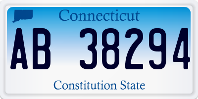 CT license plate AB38294