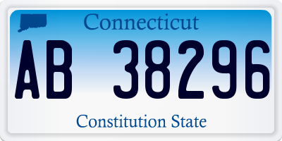 CT license plate AB38296