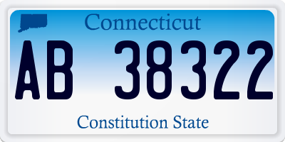 CT license plate AB38322