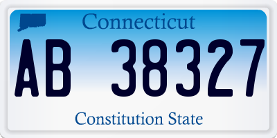 CT license plate AB38327