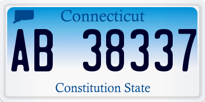 CT license plate AB38337