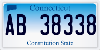 CT license plate AB38338