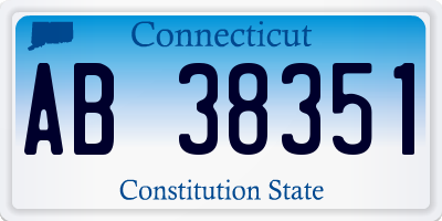 CT license plate AB38351