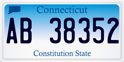 CT license plate AB38352