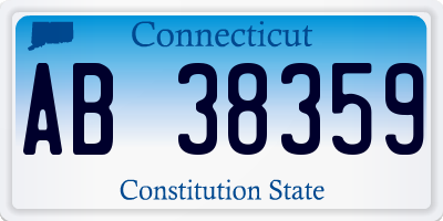 CT license plate AB38359