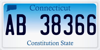 CT license plate AB38366
