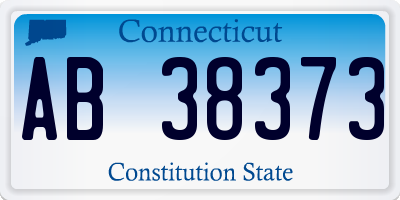 CT license plate AB38373