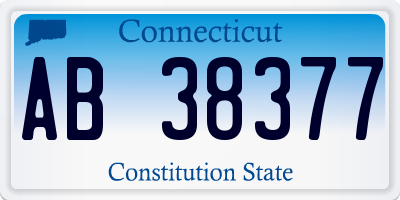 CT license plate AB38377