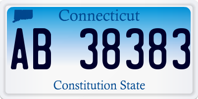 CT license plate AB38383