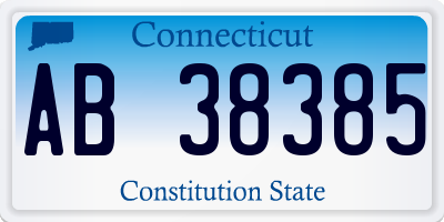 CT license plate AB38385