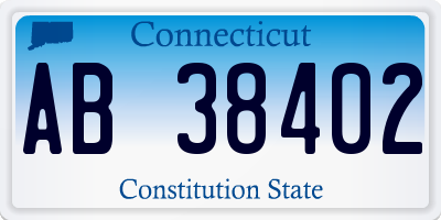 CT license plate AB38402